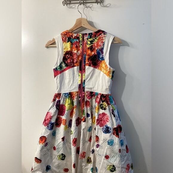 Prabal Gurung X Target Yellow Red Pleated A-Line Sundress Size 2 - Picture 12 of 16